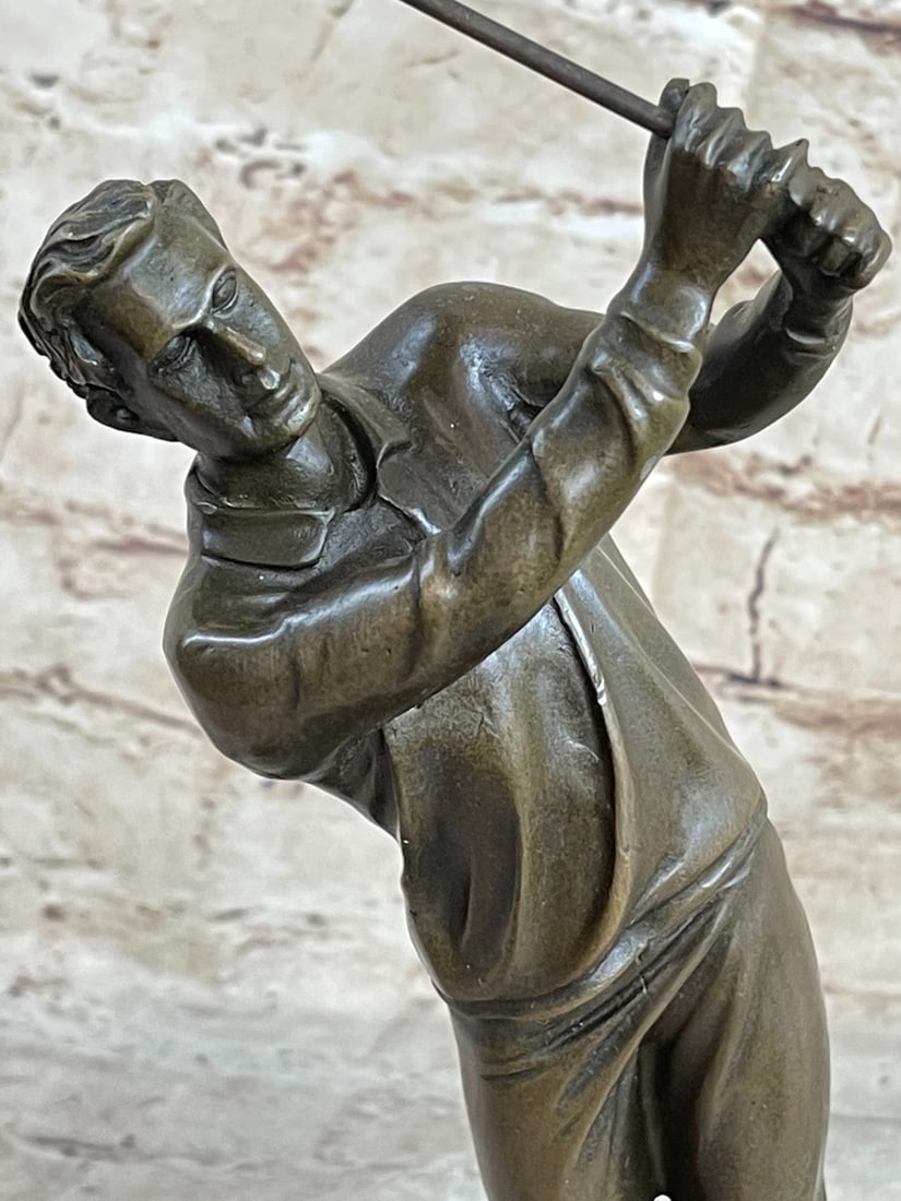 Golfing Trophy Bronze Statue - 6