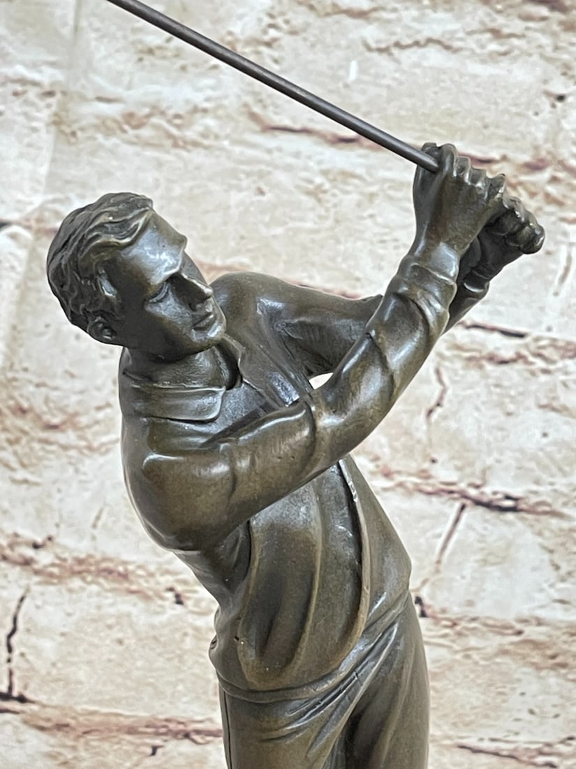 Golfing Trophy Bronze Statue - 7