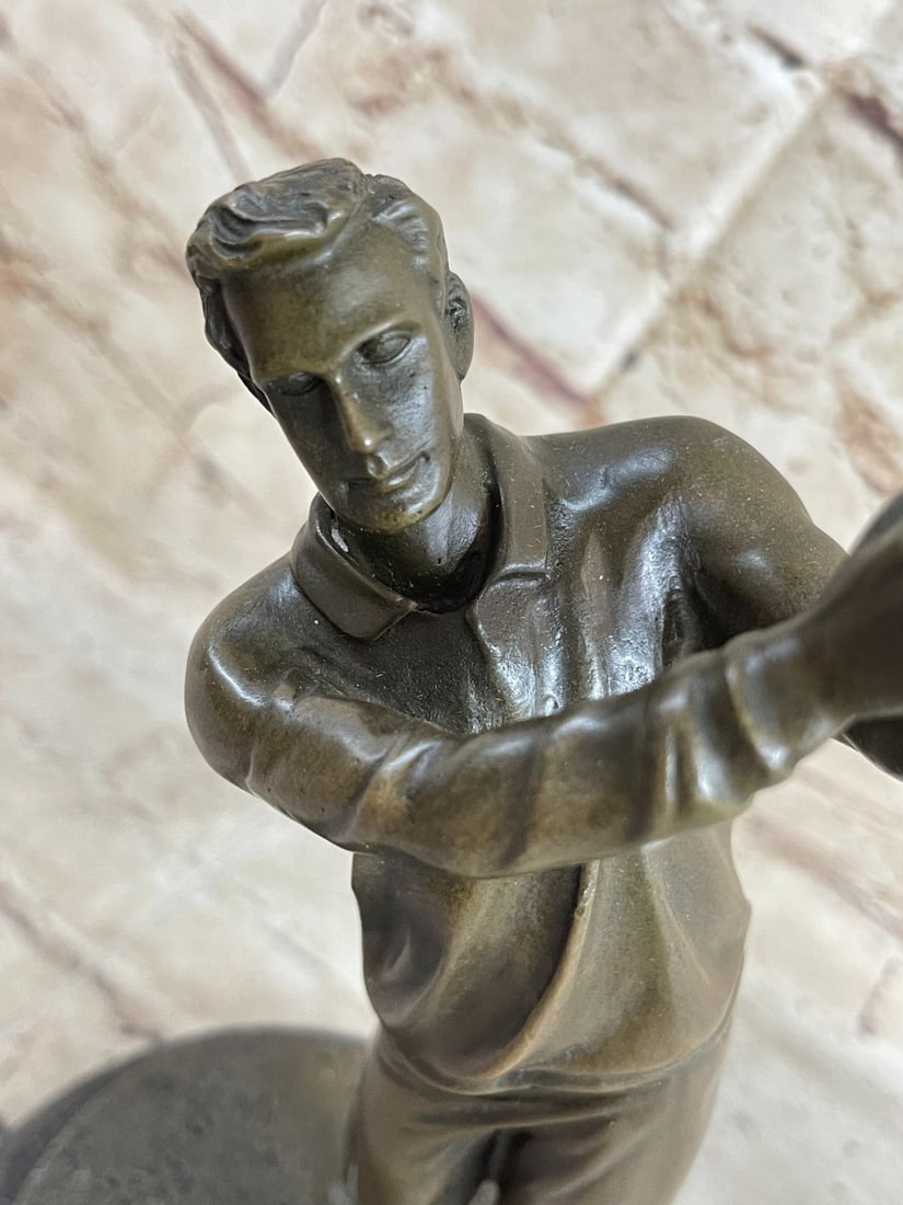 Golfing Trophy Bronze Statue - 8