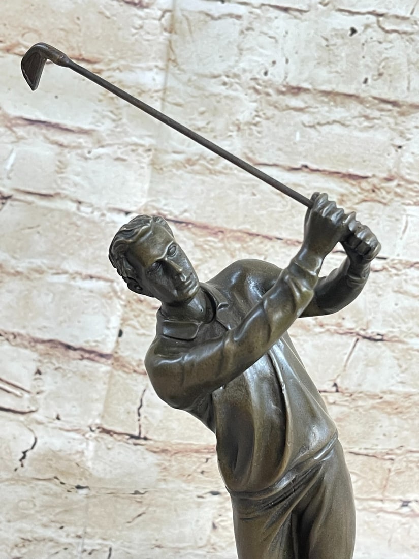 Golfing Trophy Bronze Statue - 9