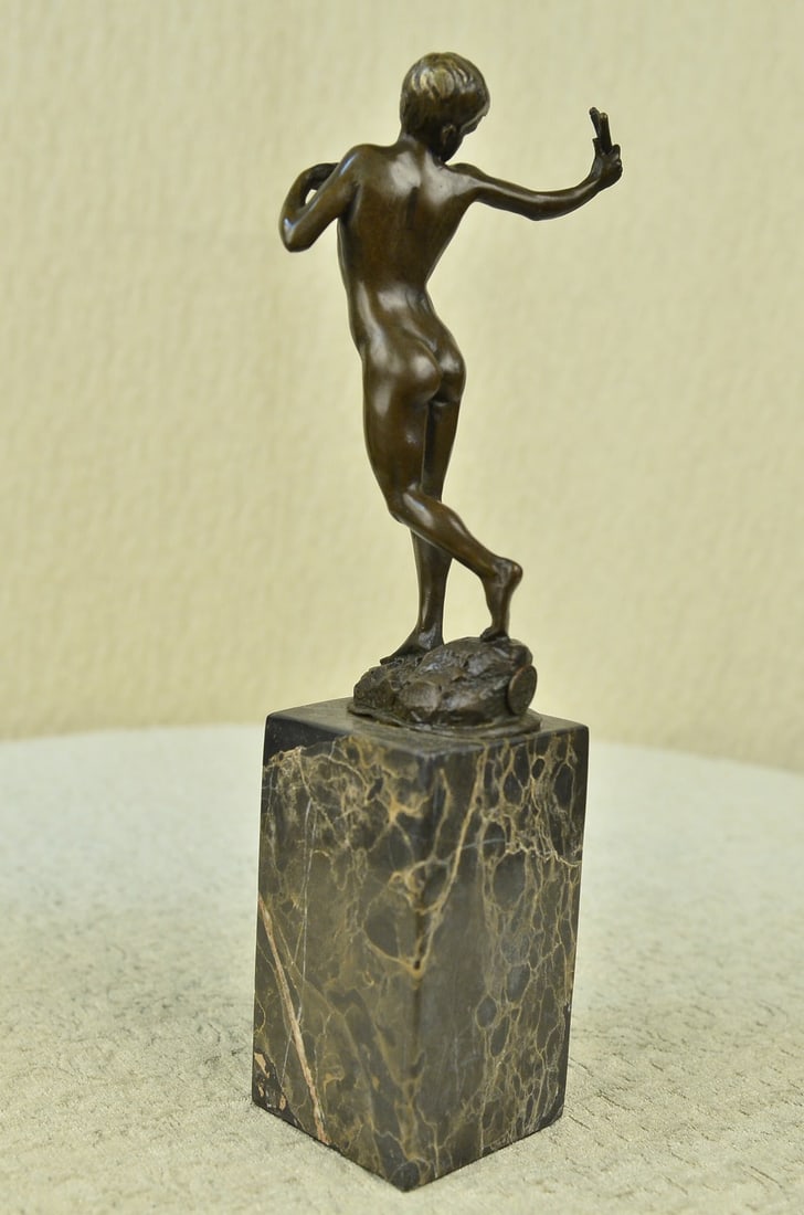 Austrian Boy Vienna Bronze Statue - 3