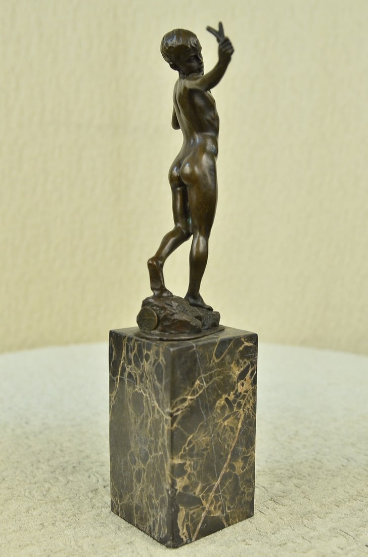 Austrian Boy Vienna Bronze Statue - 4