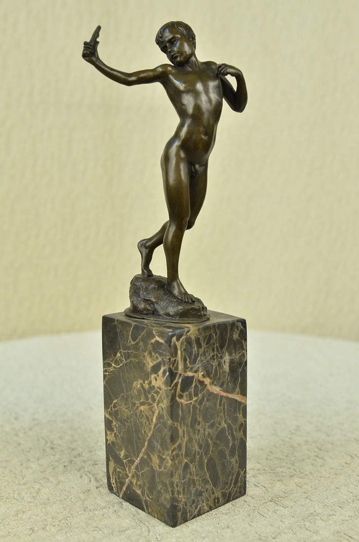 Austrian Boy Vienna Bronze Statue - 5