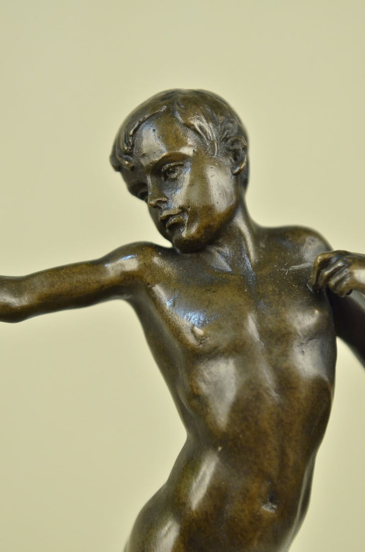 Austrian Boy Vienna Bronze Statue - 6
