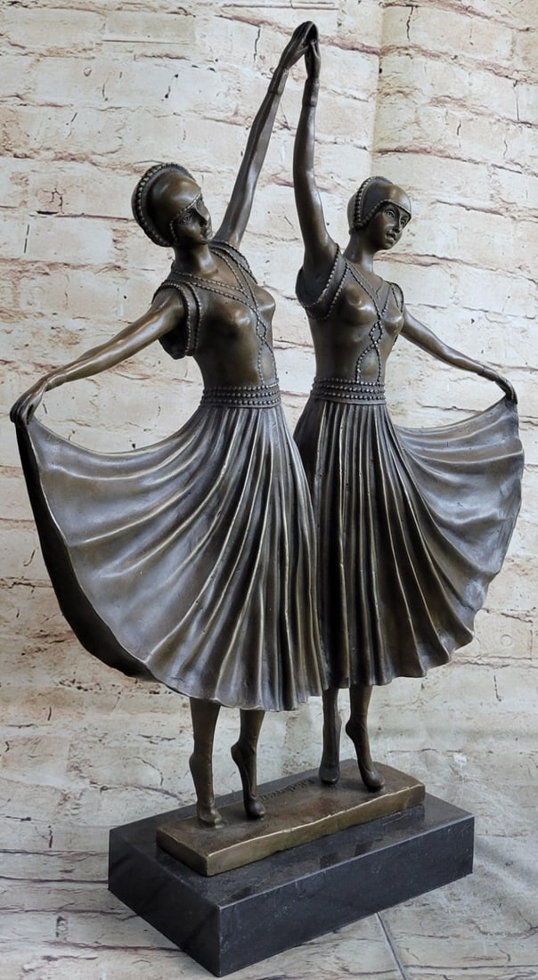 Two Russian Dancer Bronze Sculpture - 3