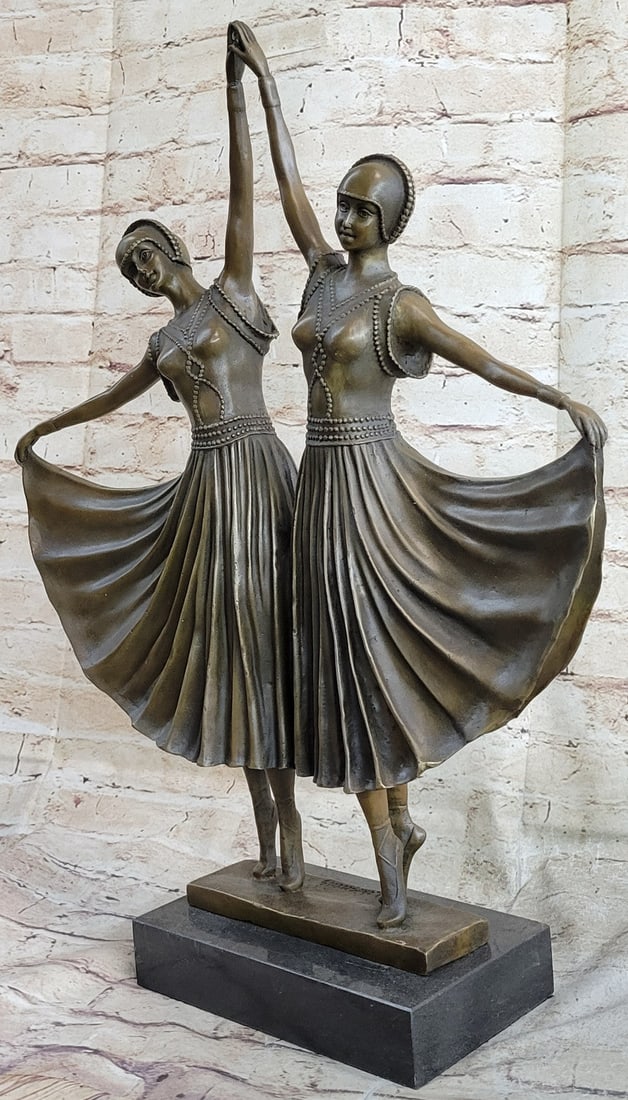 Two Russian Dancer Bronze Sculpture - 4