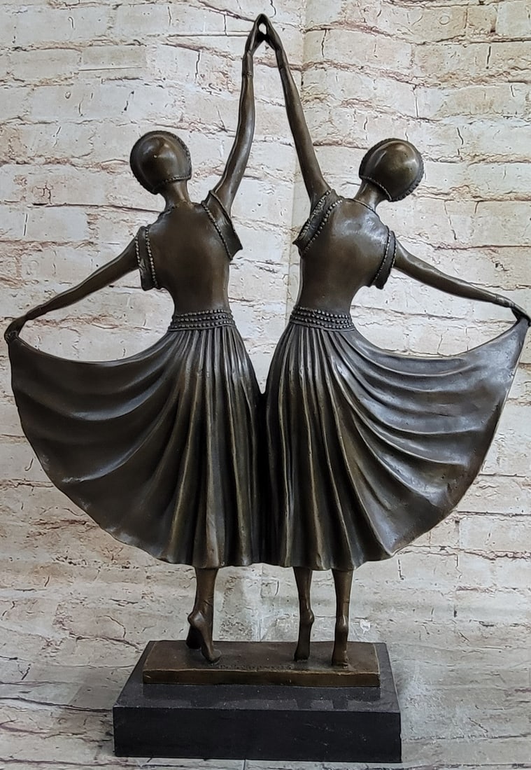 Two Russian Dancer Bronze Sculpture - 5