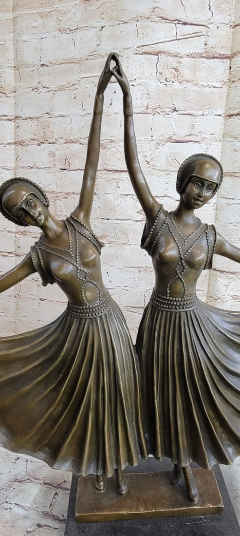 Two Russian Dancer Bronze Sculpture - 7