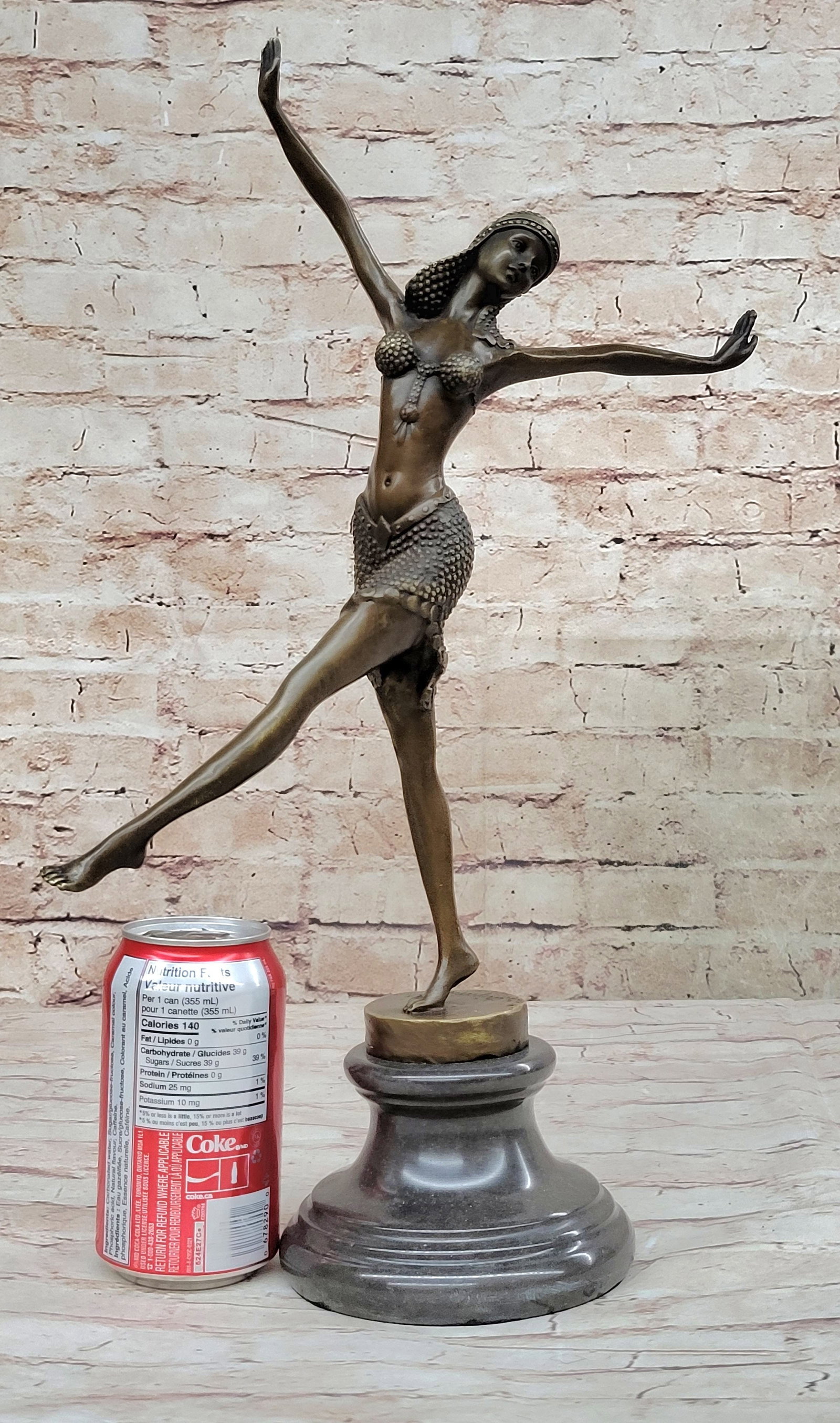 Free Floating Dancer Bronze Figurine - 2