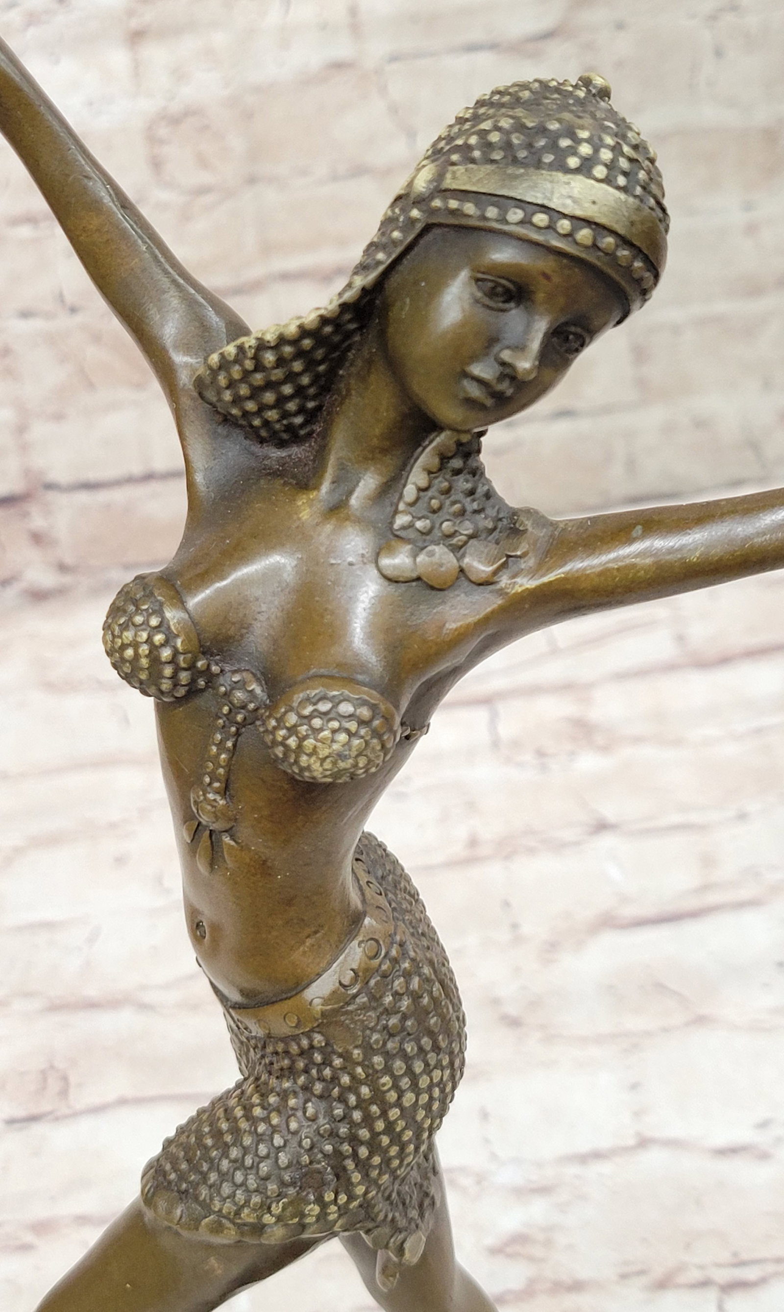 Free Floating Dancer Bronze Figurine - 6
