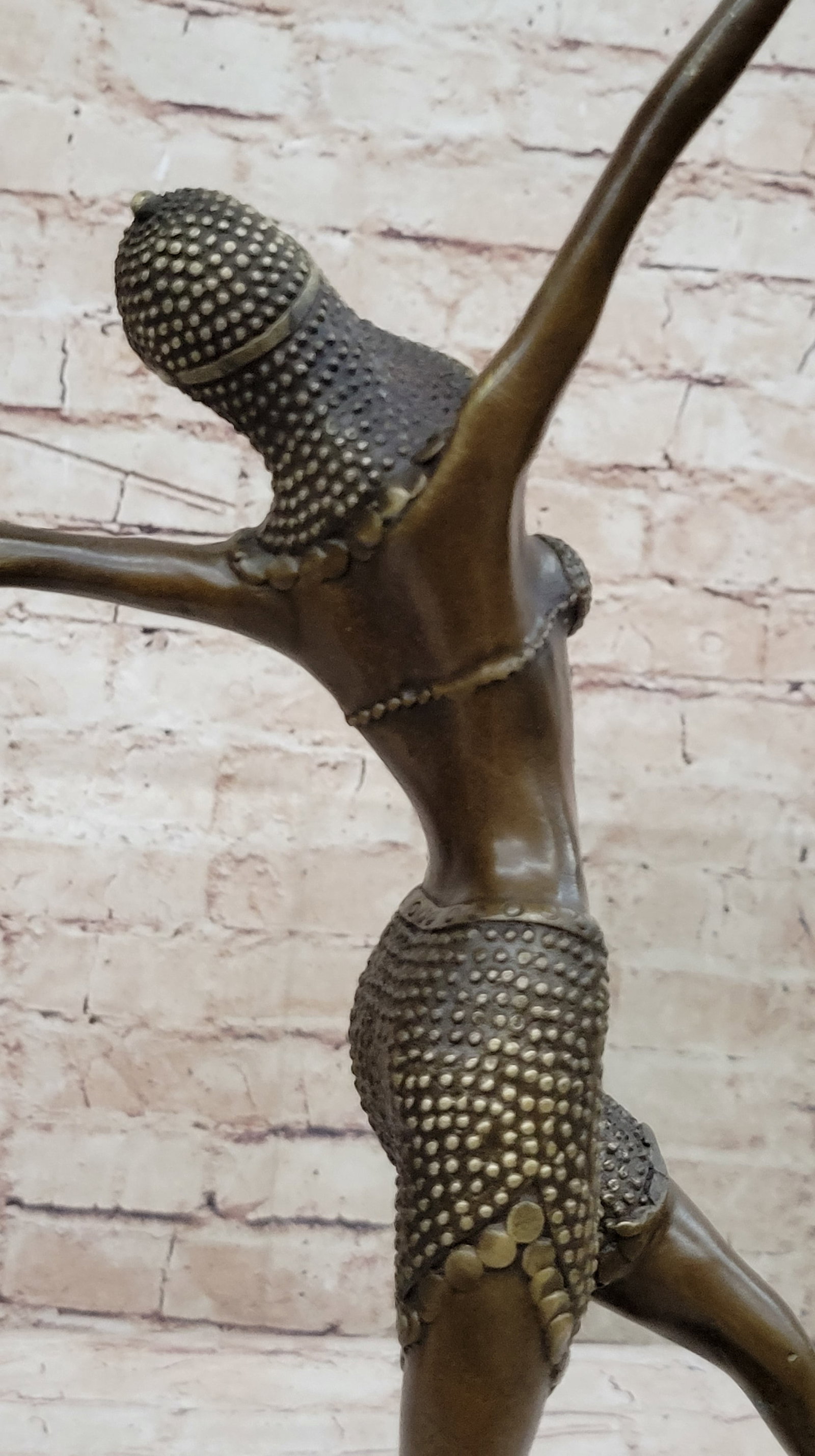 Free Floating Dancer Bronze Figurine - 7