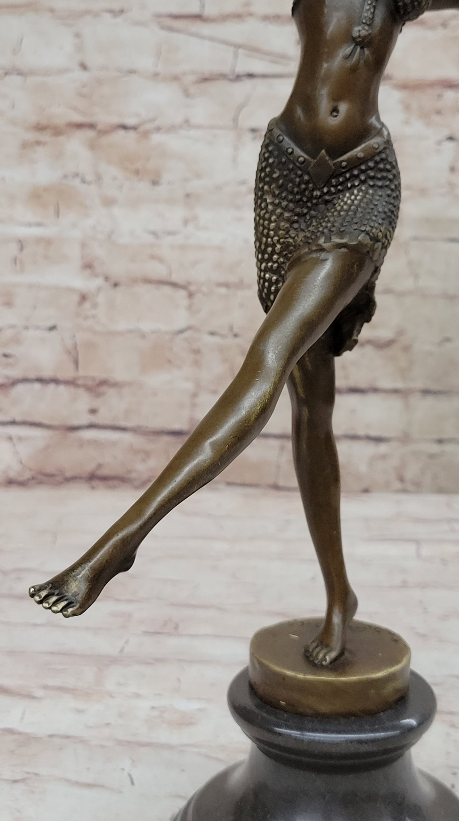 Free Floating Dancer Bronze Figurine - 8