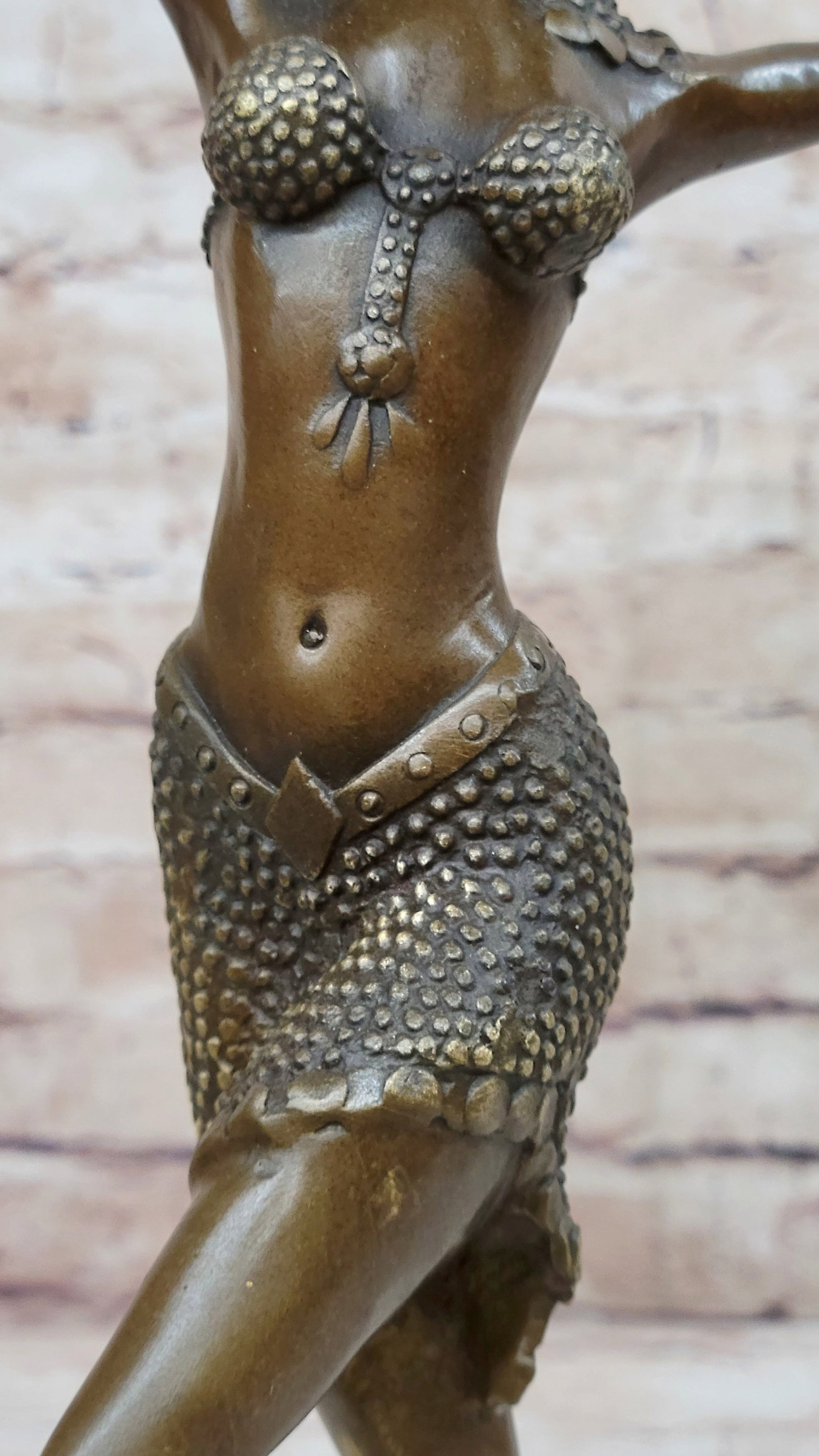 Free Floating Dancer Bronze Figurine - 9