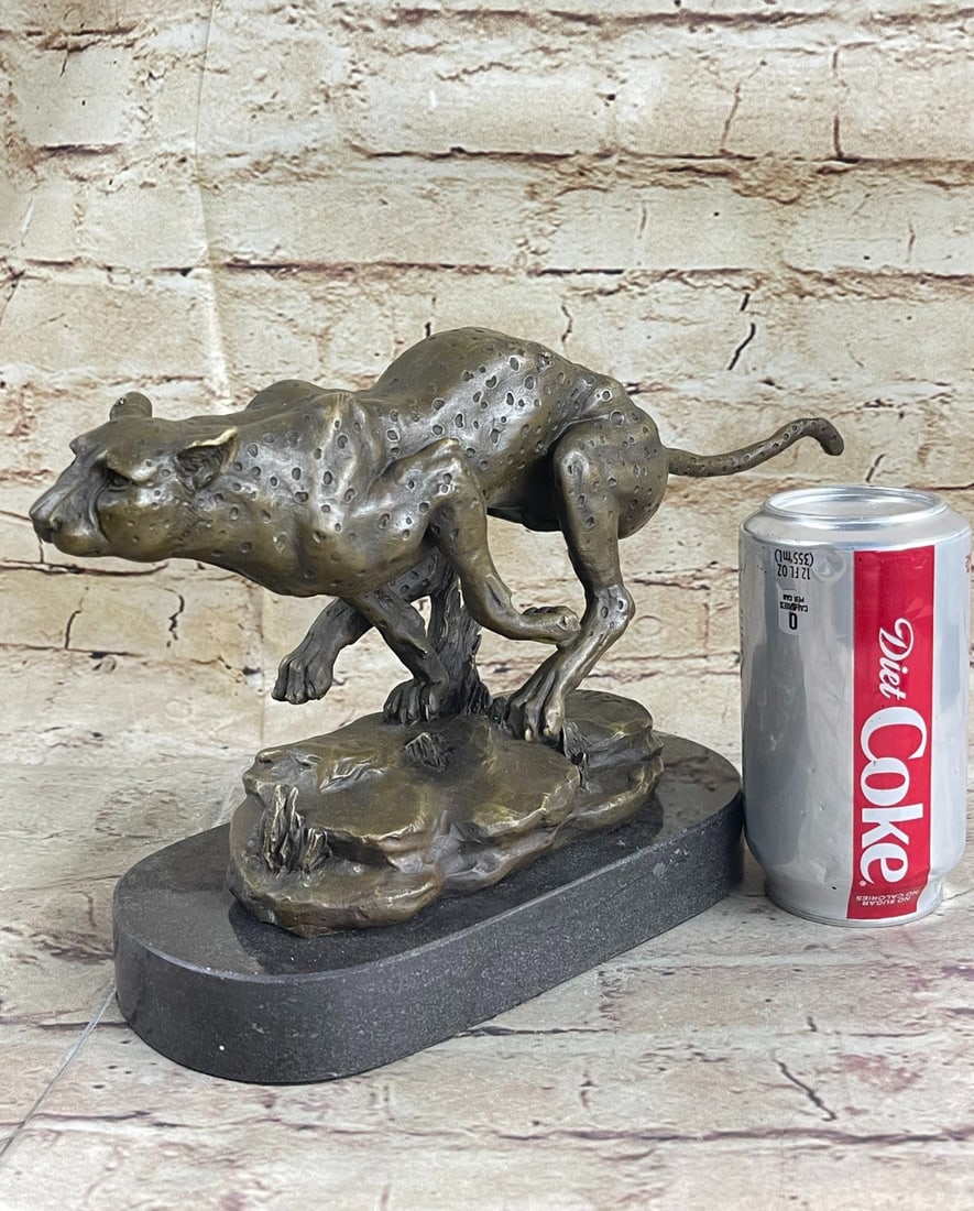 Cheetah Bronze Statue - 2