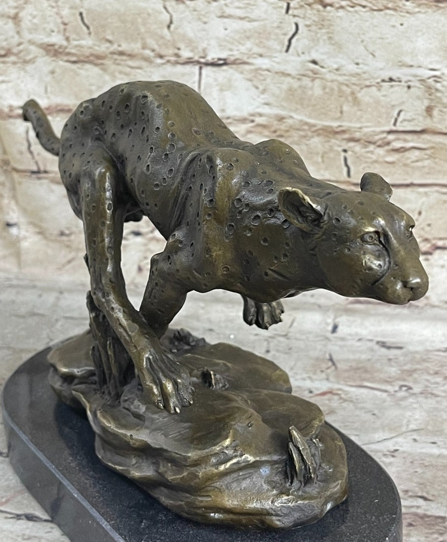 Cheetah Bronze Statue - 5