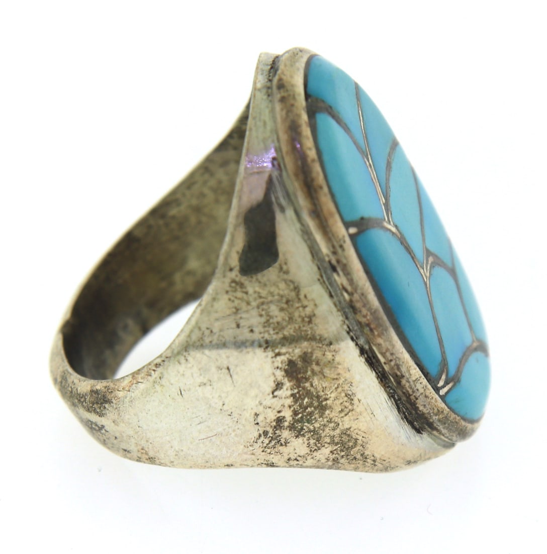 925 Sterling Silver Turquoise Ring - 2