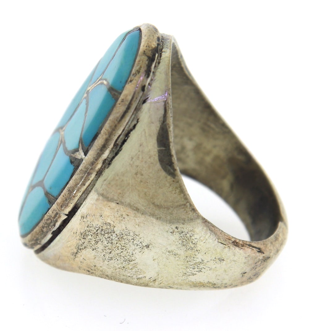 925 Sterling Silver Turquoise Ring - 3