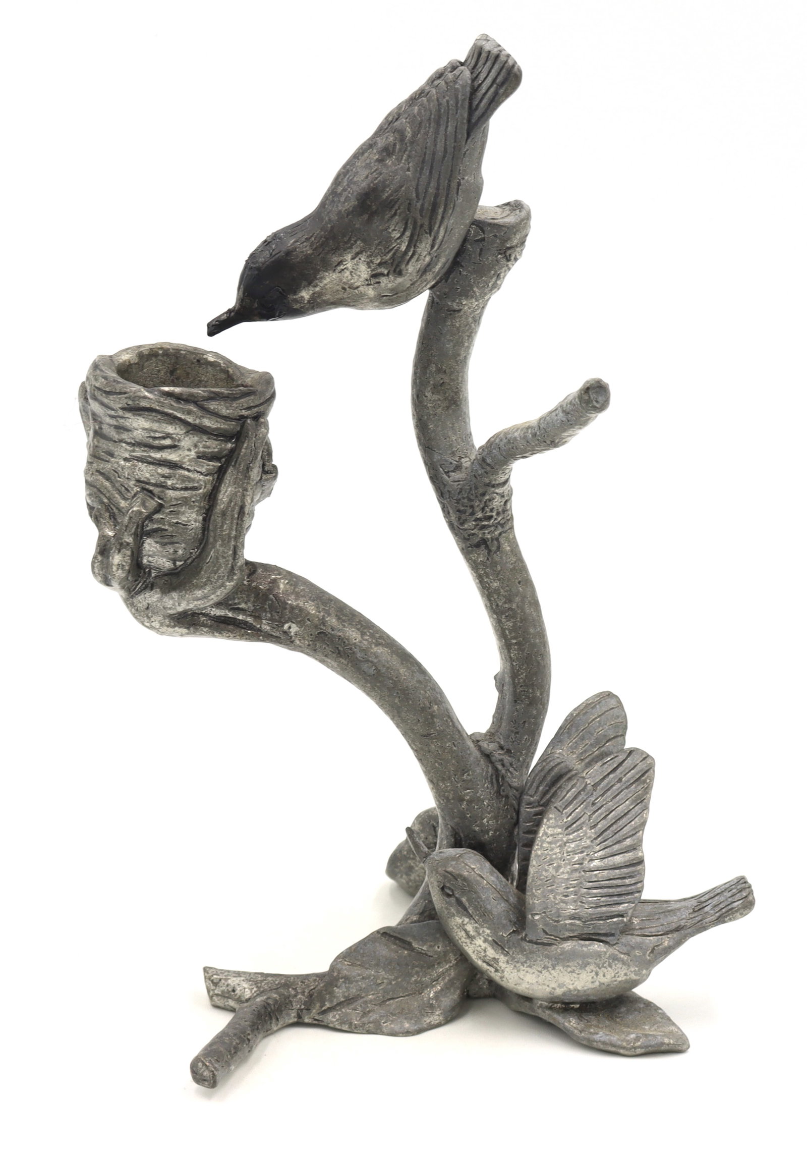 Signed Pewter silver taper dinner candle holder (1 of 6)