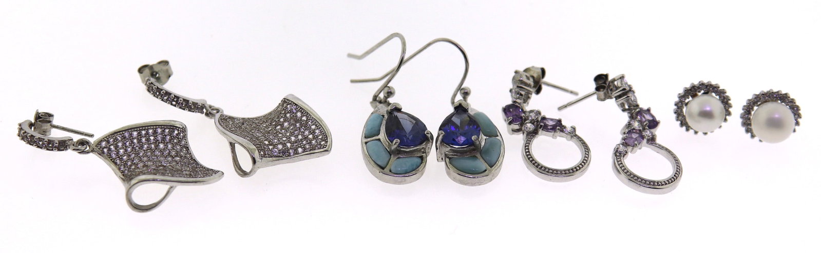Lot of Sterling Silver Earrings (1 of 9)