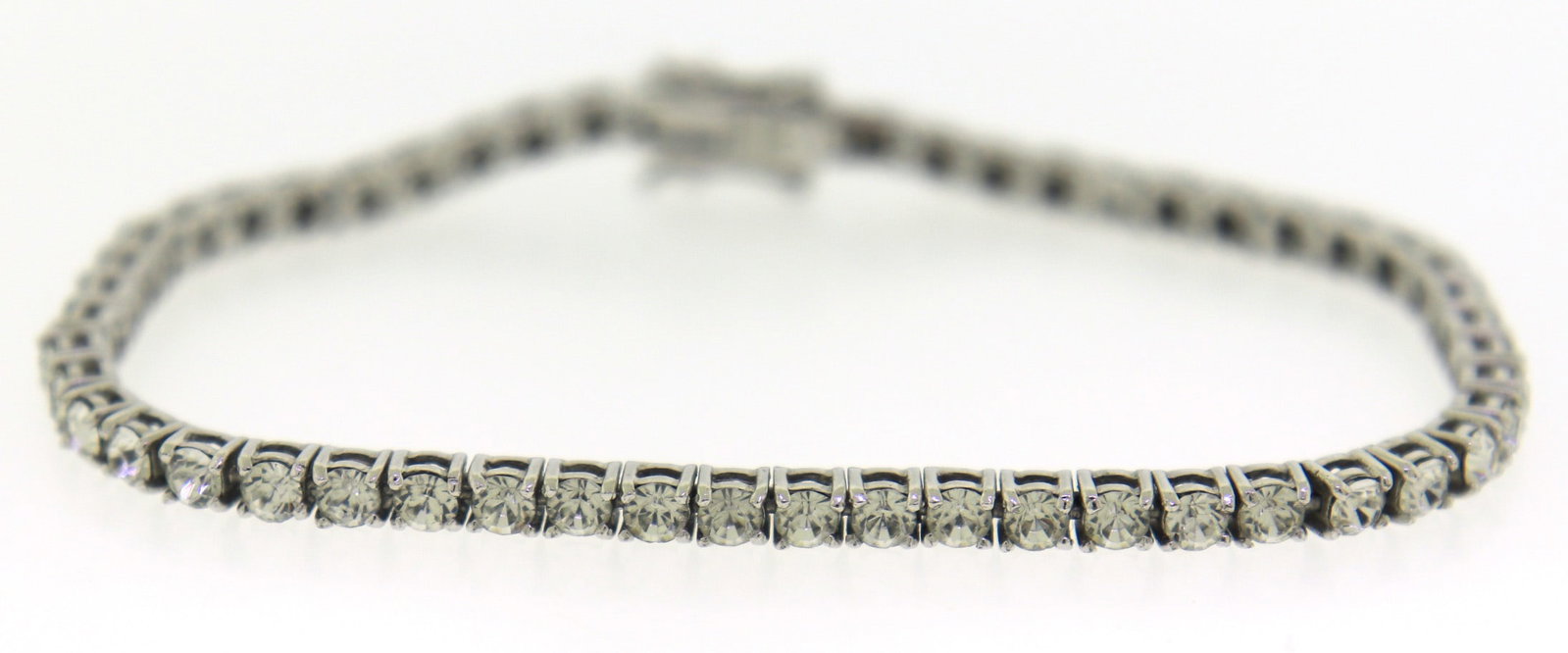 925 Sterling Silver Cubic Zirconia Tennis Bracelet (1 of 4)