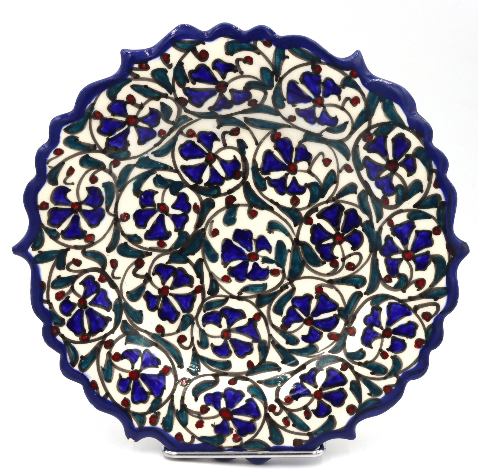 Hand made wall hanging Ceramic decorative plate: Turkish Hand made wall hanging Ceramic decorative 7-inch plate.