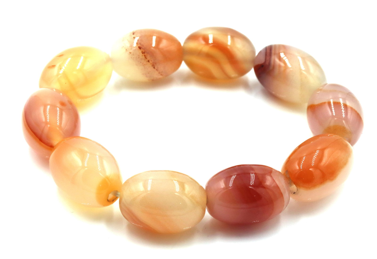 Orange quartz chunky bracelet - 3