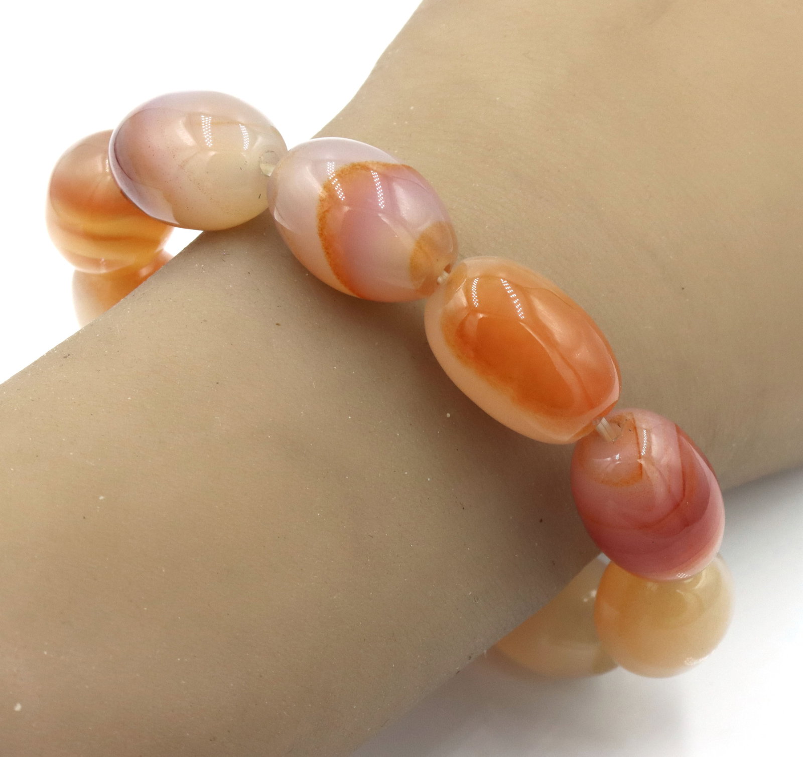 Orange quartz chunky bracelet - 4