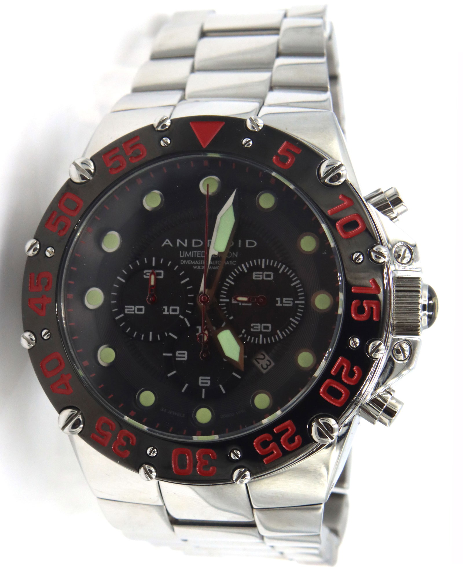 Android Enforcer SII NE78A chronograph automatic watch: Android Enforcer SII NE78A chronograph automatic limited edition 8-inch watch. The total weight of the watch is 329.2 grams.