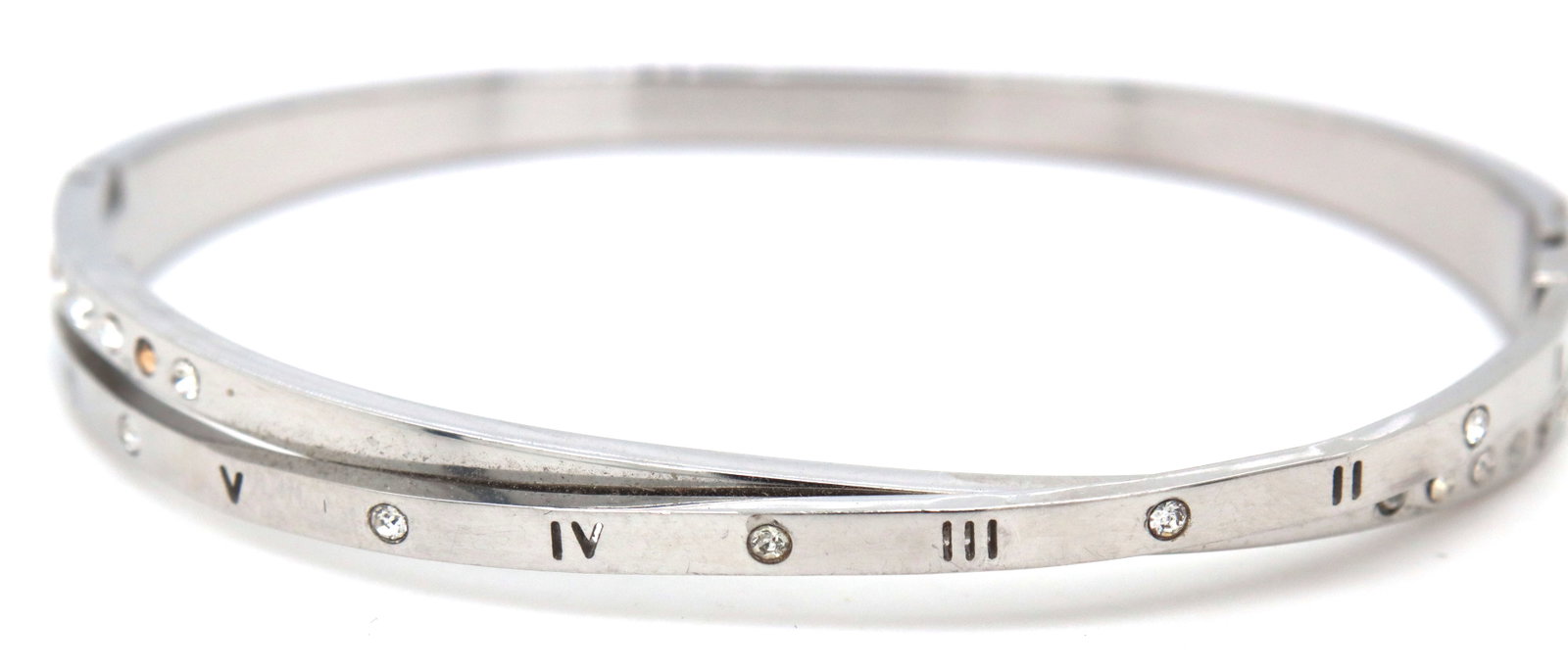Stainless steel twisted bangle - 2