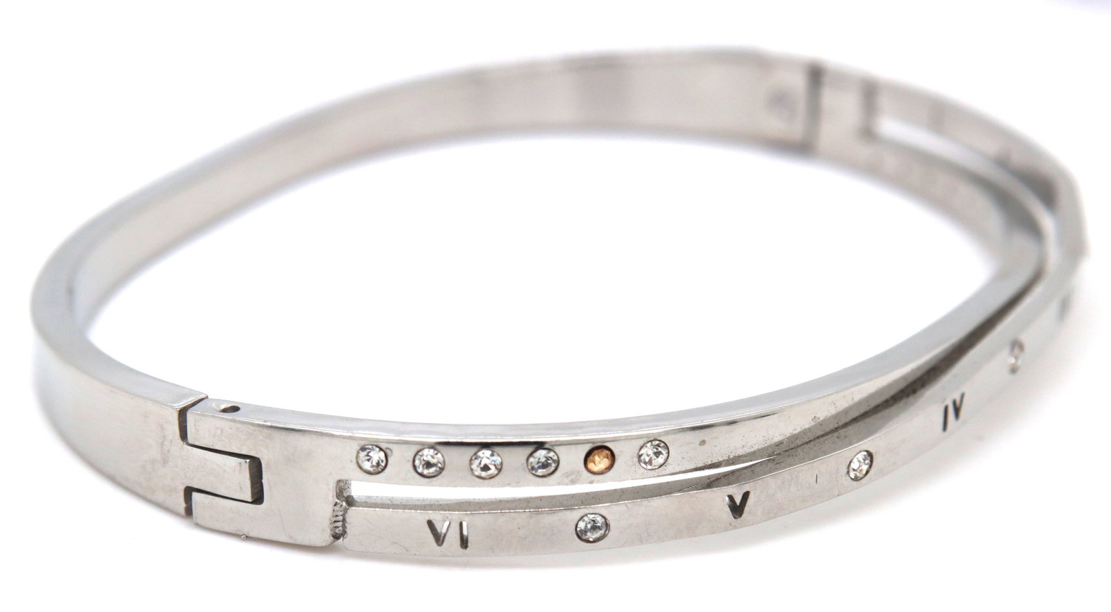 Stainless steel twisted bangle - 3