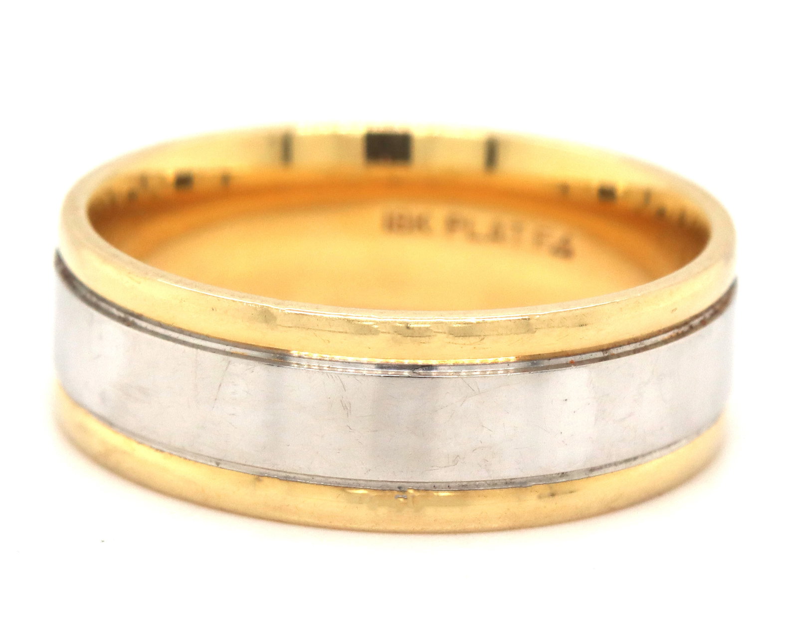 14kt Yellow and white gent's band (1 of 3)