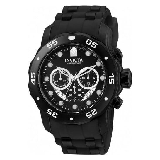Invicta Pro Diver Ocean Master Chronograph Men's Watch ? Black Ion-Plated Sport Design with Original: Bold, oversized, and built for presence, this Invicta Pro Diver Ocean Master Chronograph delivers serious wrist impact with functional sport styling. Designed with a commanding black ion-plated stainl