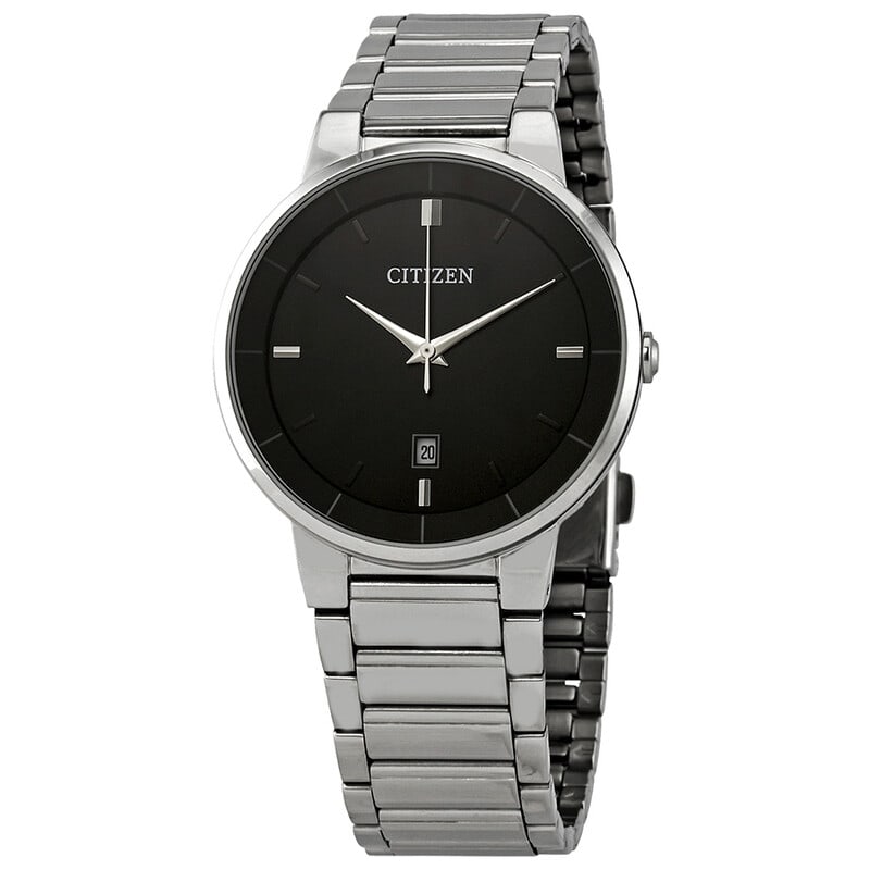 Citizen Corso Black Dial Quartz Men's Stainless Steel Watch: Sleek, understated, and built for everyday reliability, this Citizen Corso men?s watch delivers a refined look with practical functionality. The polished stainless steel case and matching bracelet