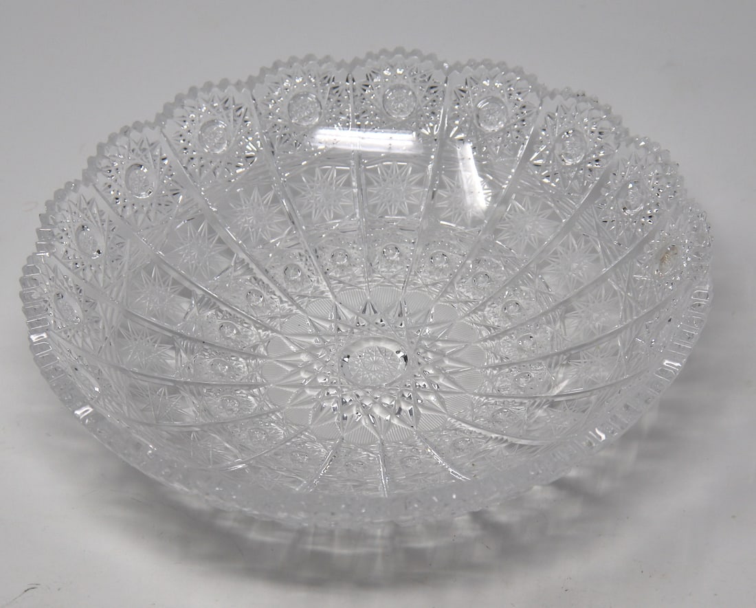 Hand Cut Round Crystal Candy Dish - 2