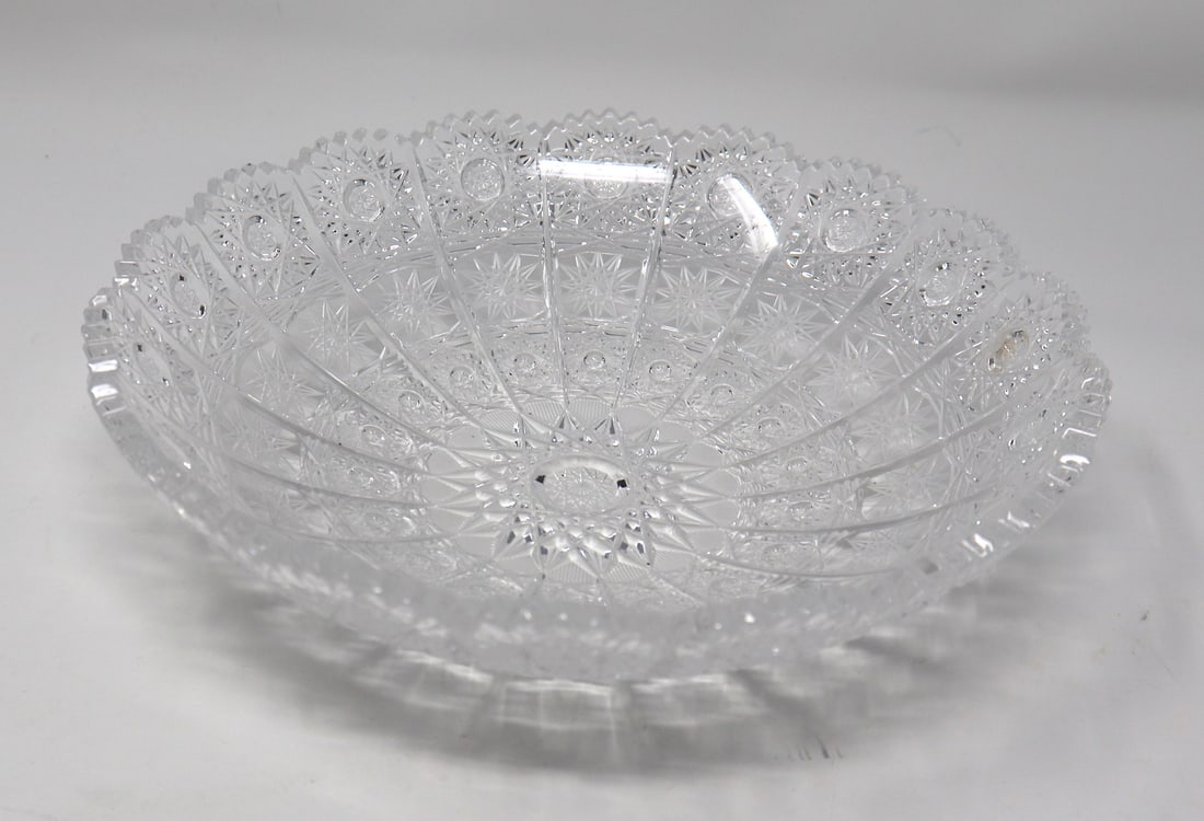 Hand Cut Round Crystal Candy Dish - 3