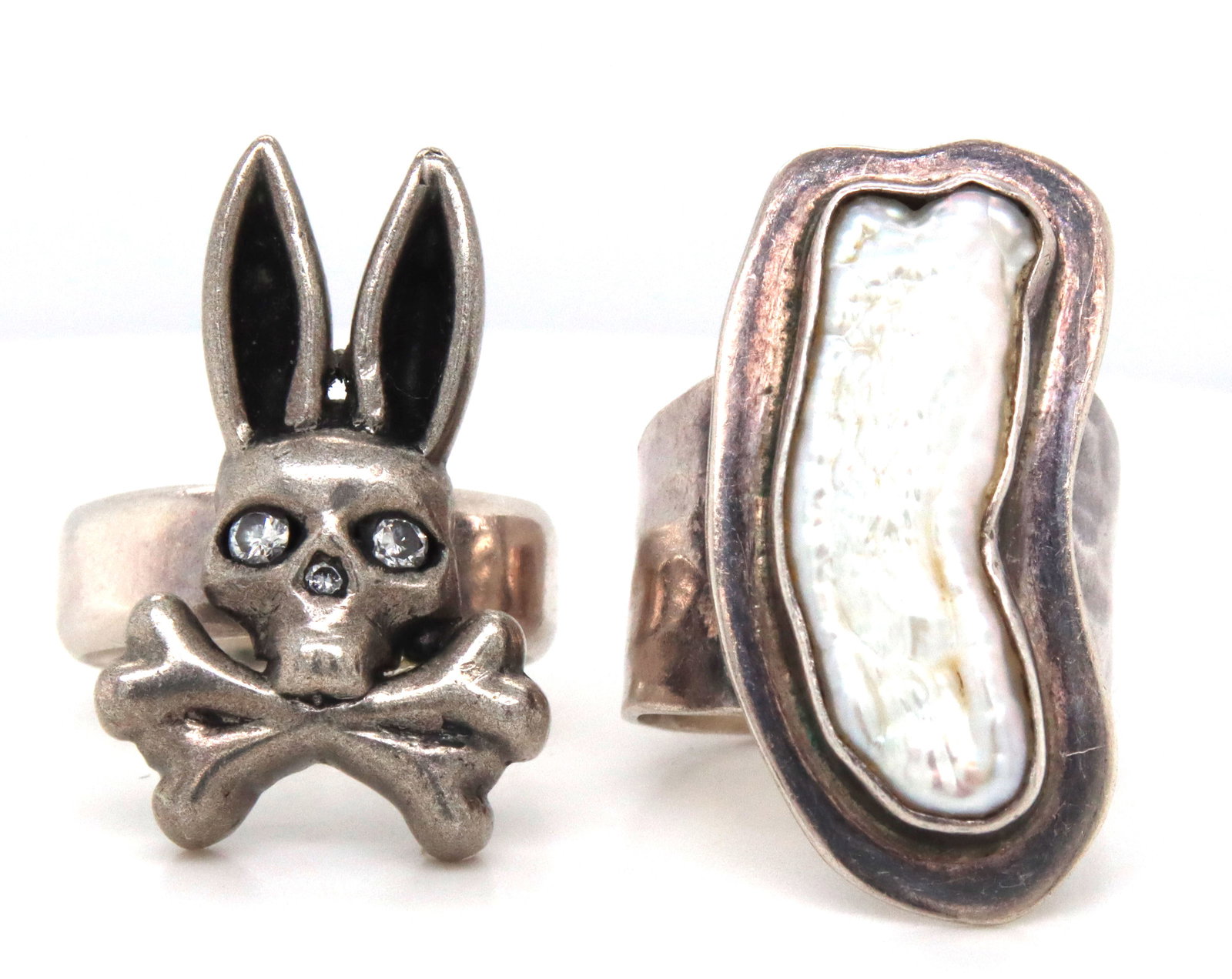 Lot of 2 Vintage 925 sterling silver rings (1 of 5)