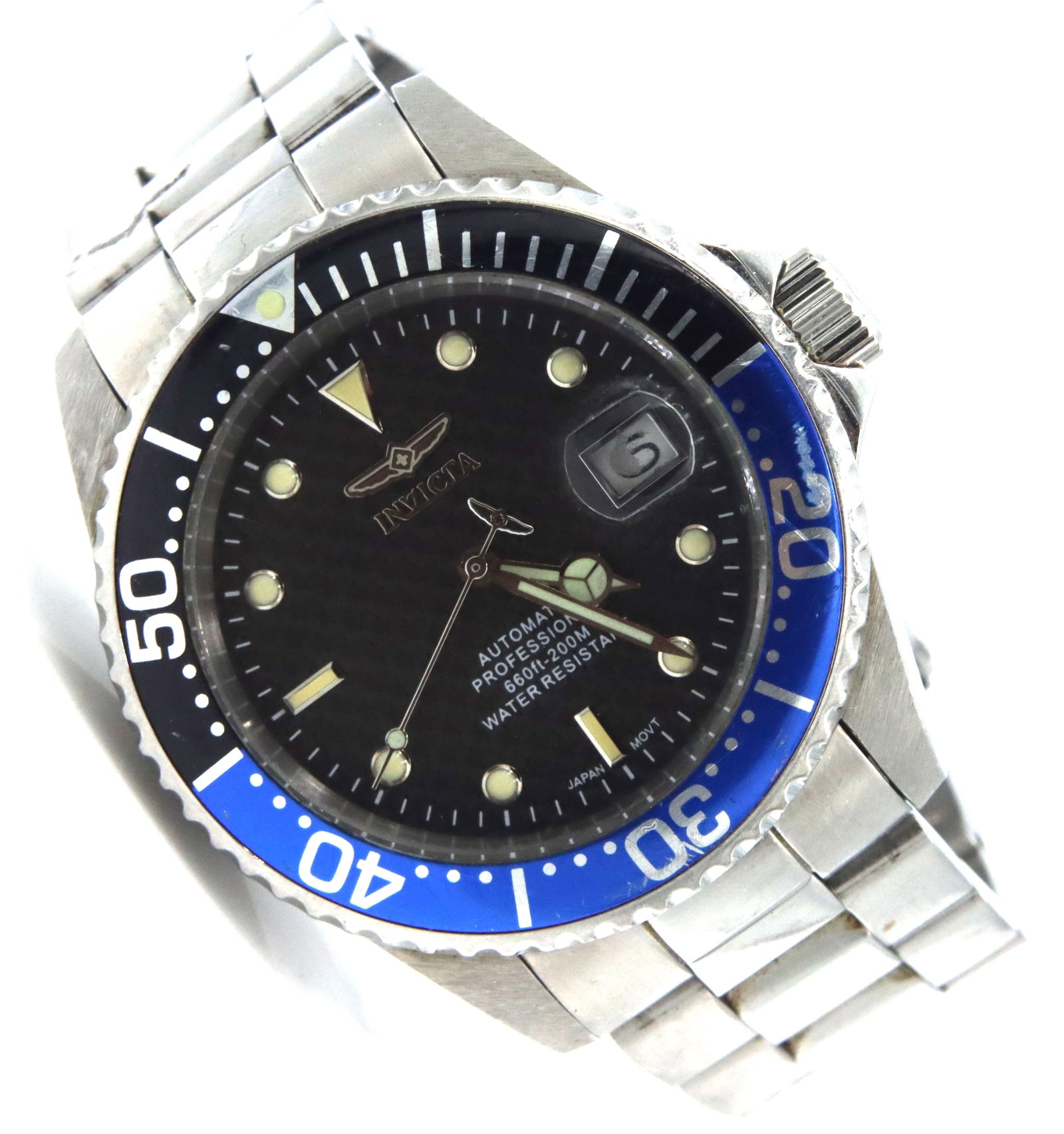 Invicta automatic blue bezel watch - 2