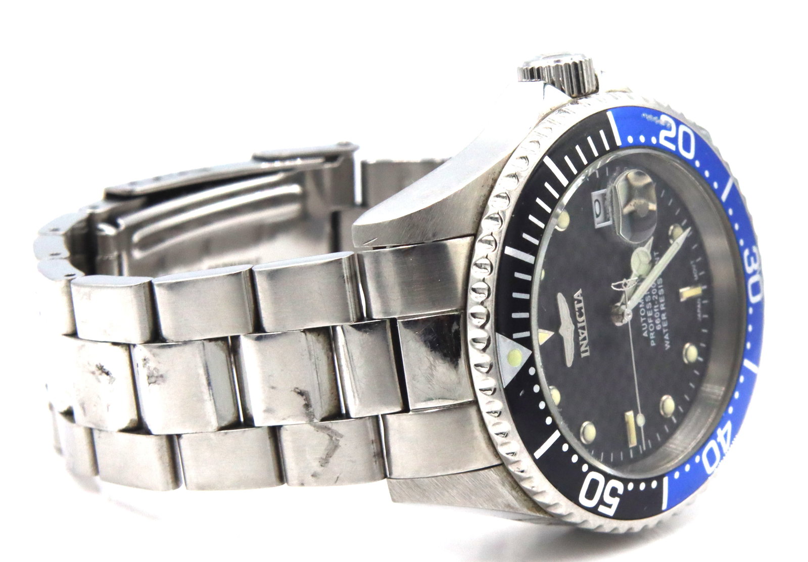 Invicta automatic blue bezel watch - 3