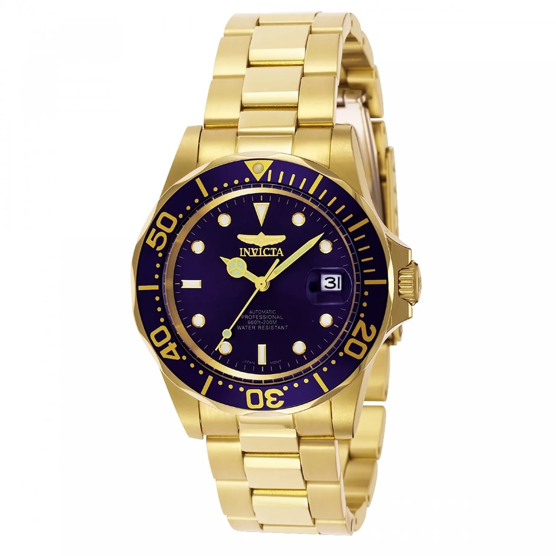 Invicta Men's Pro Diver Automatic 3 Hand Blue Dial Watch: Plunge into any horizon using the steadfast guidance of the Invicta Pro Diver. Stylishly classic, internal workings are forged with variations of bold movements. Built with confident prowess, the