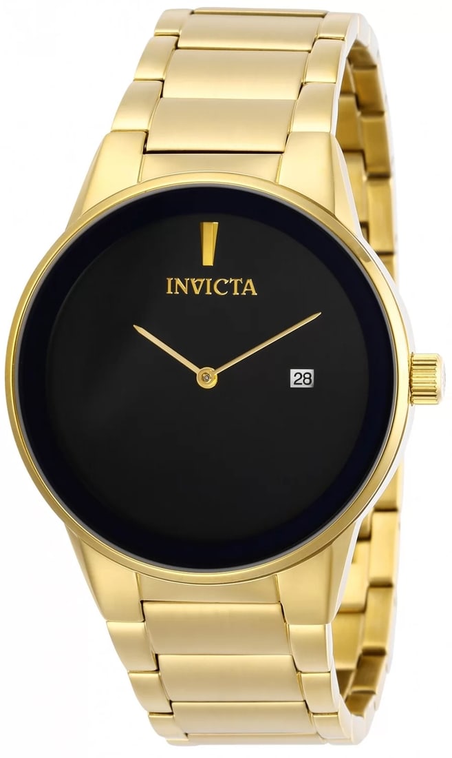 Invicta Women's Specialty Quartz 2 Hand Black Dial Watch: Communicating time with ingenious innovation, the Invicta Specialty Collection is the shining example of invention in motion. This collection captures the revelation of intuition in transcendent piece