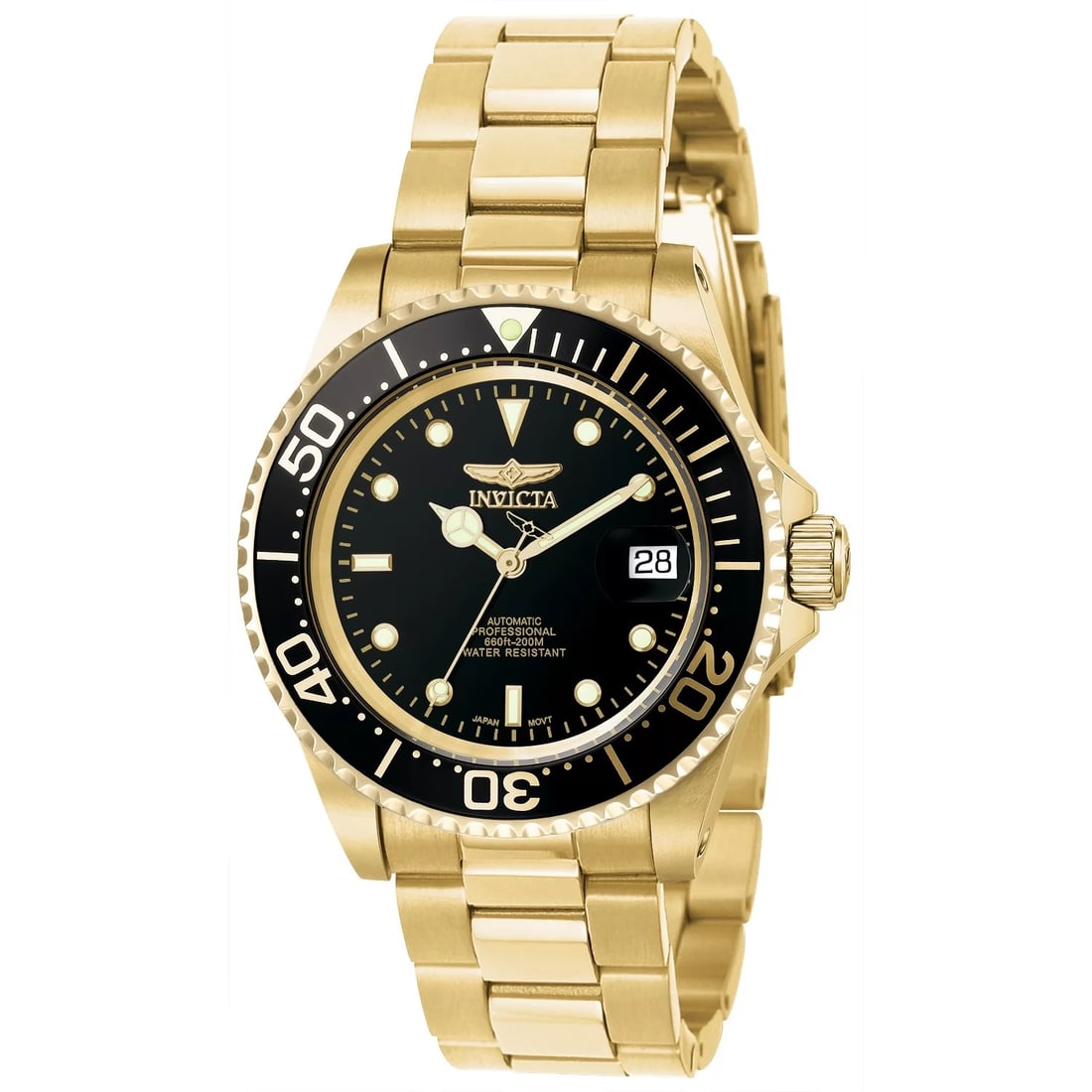 Invicta Men's Pro Diver Automatic 3 Hand Black Dial Watch: Plunge into any horizon using the steadfast guidance of the Invicta Pro Diver. Stylishly classic, internal workings are forged with variations of bold movements. Built with confident prowess, the fort
