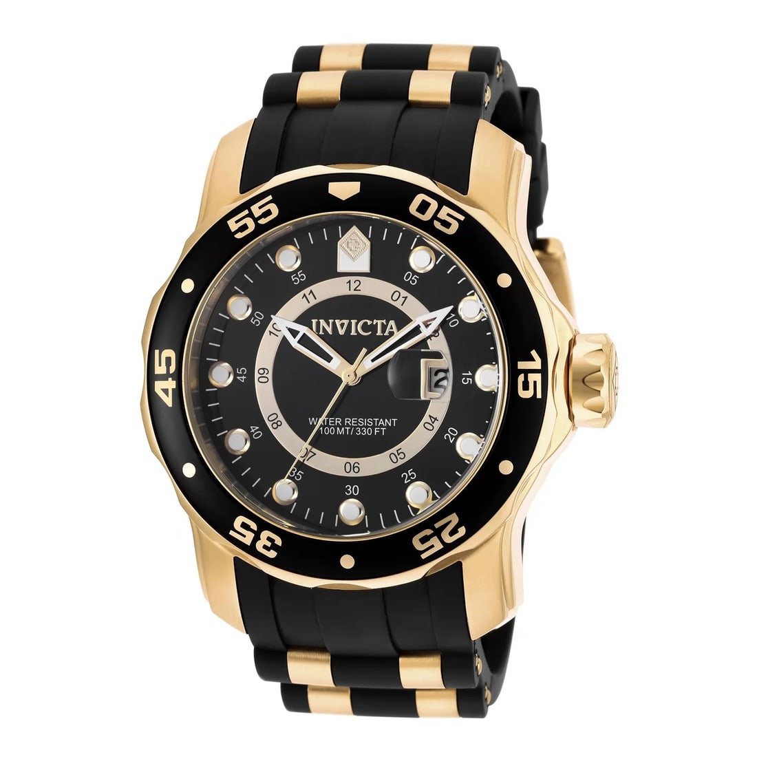 Invicta Men's Pro Diver Quartz GMT Black Dial Watch: Plunge into any horizon using the steadfast guidance of the Invicta Pro Diver. Stylishly classic, internal workings are forged with variations of bold movements. Built with confident prowess, the fort