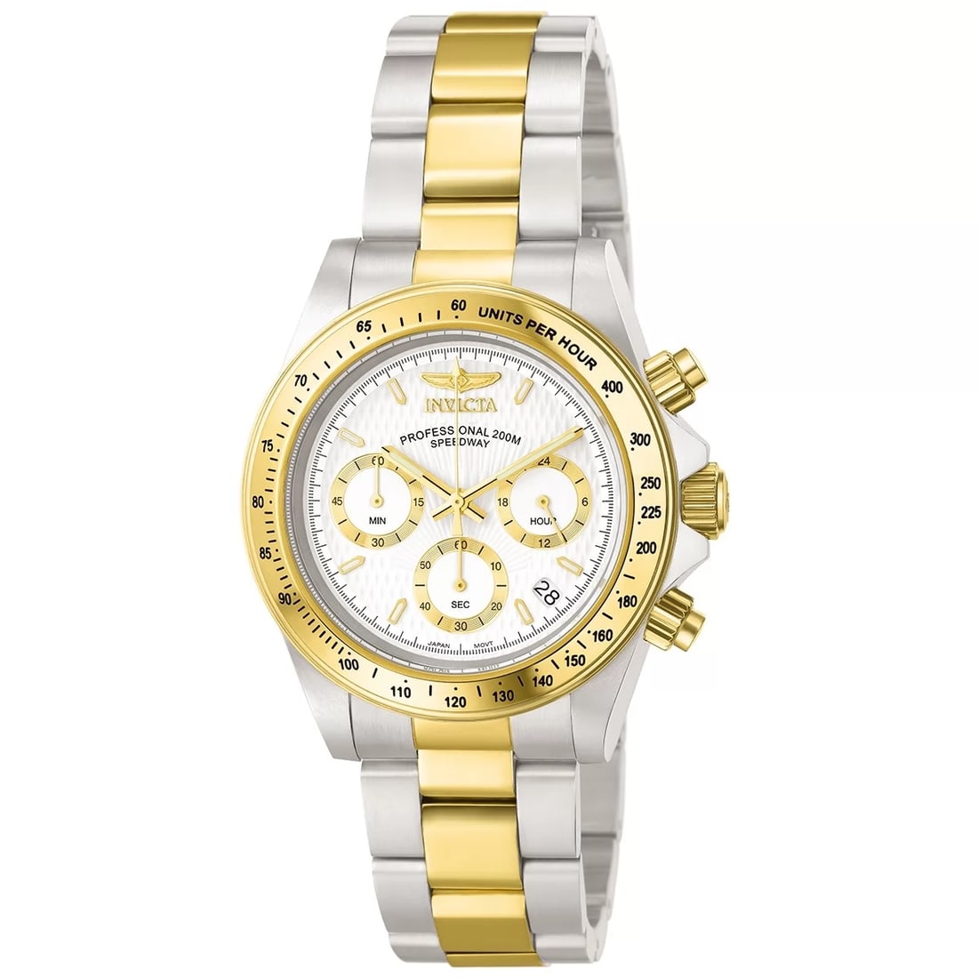 Invicta Men's Speedway Quartz Chronograph White Dial Watch: Conveying time with the utmost sophistication while keeping in mind the needs of the active sportsman, the Invicta Speedway collection will effortlessly transpose into any journey. Swiss Chronograph m