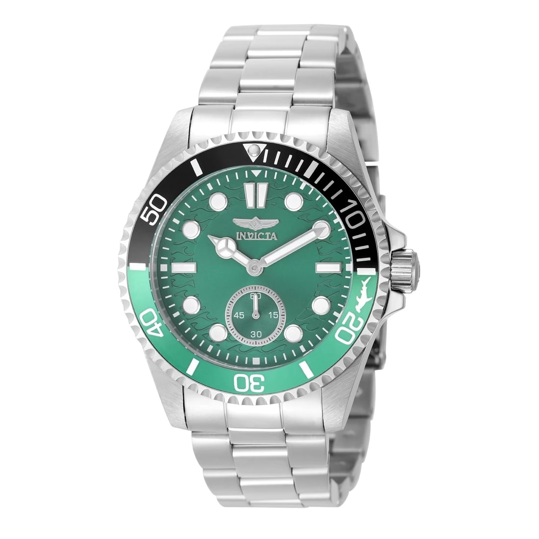 Invicta Men's 49433 Pro Diver Quartz VD78 Green Dial Watch: Plunge into any horizon using the steadfast guidance of the Invicta Pro Diver. Stylishly classic, internal workings are forged with variations of bold movements. Built with confident prowess, the fort