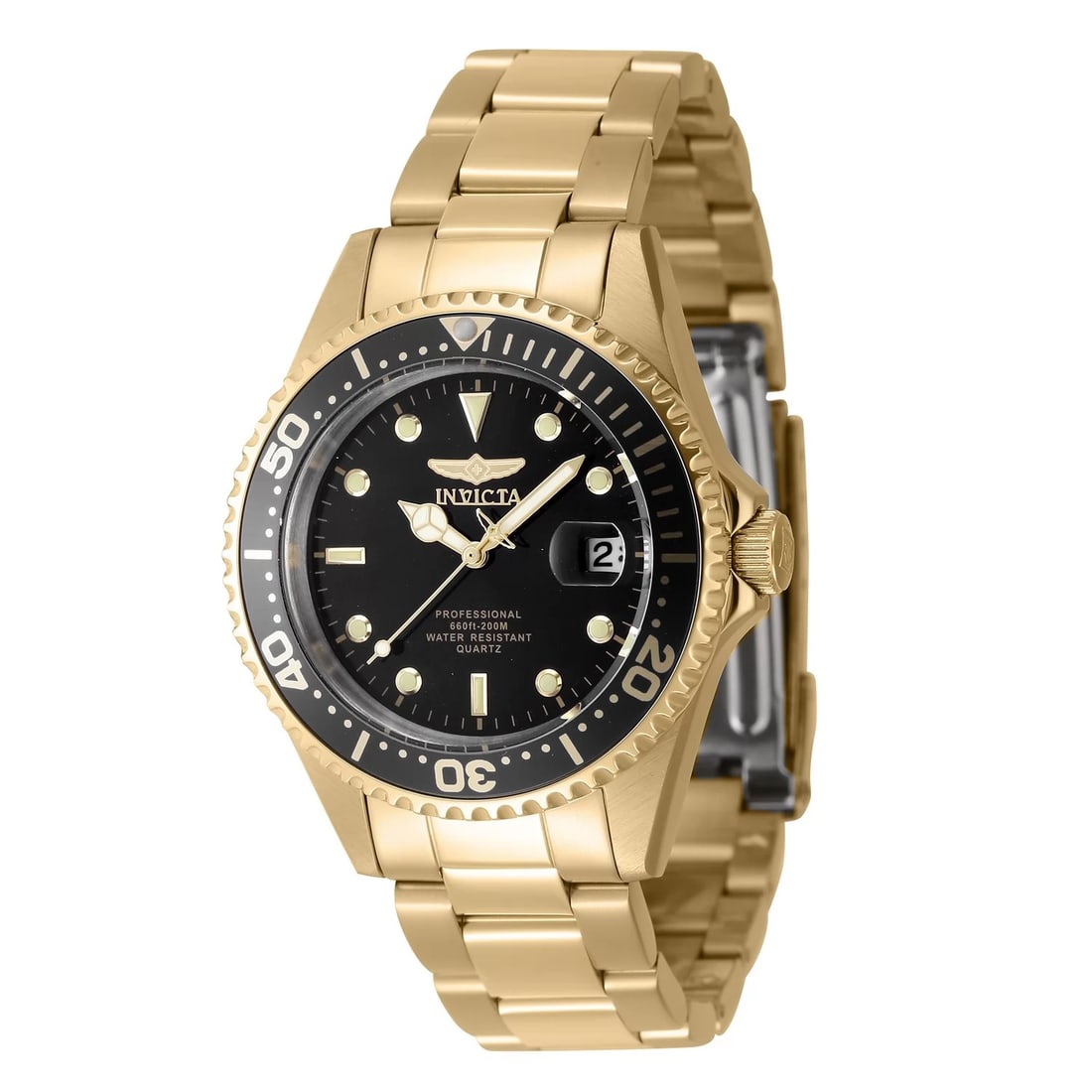 Invicta Men's Pro Diver Quartz 3 Hand Black Dial Watch: Plunge into any horizon using the steadfast guidance of the Invicta Pro Diver. Stylishly classic, internal workings are forged with variations of bold movements. Built with confident prowess, the fort