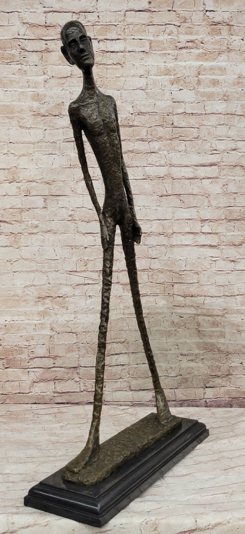 Bronze Sculpture Massive Bronze Masterpiece by cometti Nude Male Statue Art Sale: Condition: This sculpture is in perfect condition Bronze Dimensions with Marble Base: Height 44" X Width 21" Marble Dimensions:21" X 7.5 Height without base:43" Weight:44 LBS Inventory:29YJD02519092 E