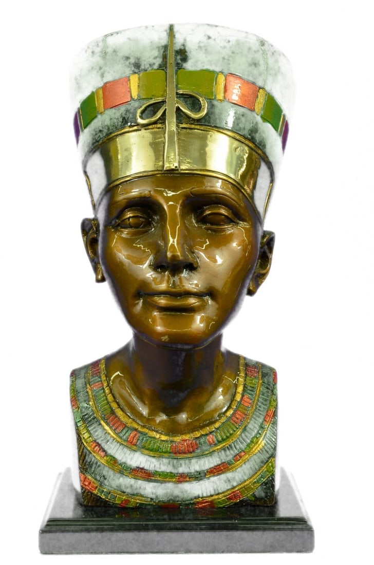 Handcrafted bronze sculpture SALE Wom Beauty Royal Nefertiti Queen Art (1 of 9)