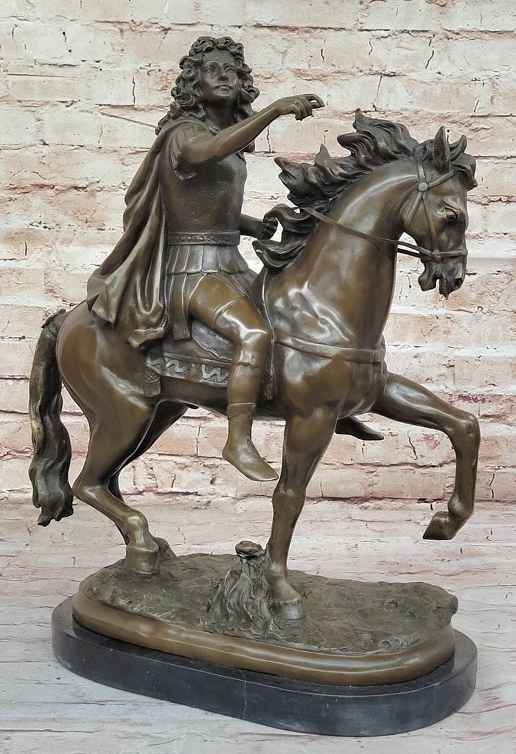 Royal Artistry: Girardon's King Louis XIV - Signed Bronze Sculpture for Collectors (1 of 6)