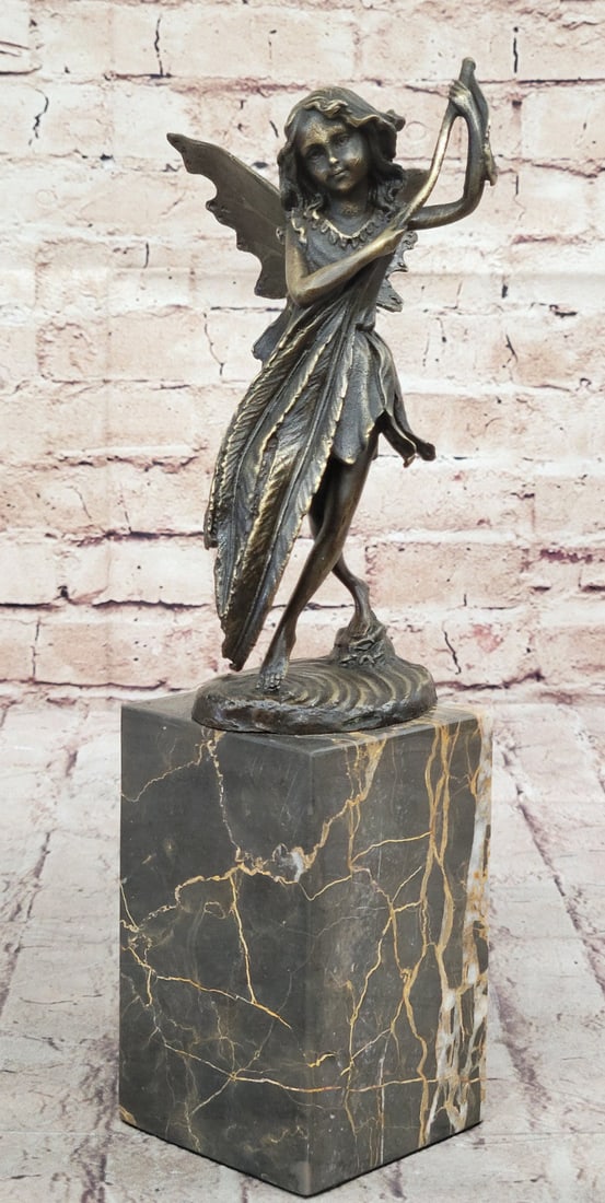 Original Miguel Lopez Bronze Sculpture: Fairy Angel Collector Edition Figurine: Condition: This sculpture is in perfect condition Bronze Dimensions with Marble Base: Height 13" X Width 4" Marble Dimensions:3 1/2 X 3 1/2" Height without base:8" Weight:8 LBS Inventory:27B7293672 Ha