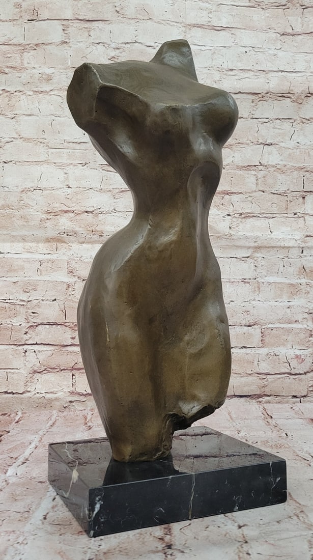 Original Mario Nick Bronze Statue Woman Torso Modern Art Sculpture Collectible: Condition: This sculpture is in perfect condition. Bronze Dimensions with Marble Base: Height 19" X Width 7.5" Marble Dimensions:7.5" X 7" Height without base:18" Weight:23 LBS Inventory:48YRD15810484